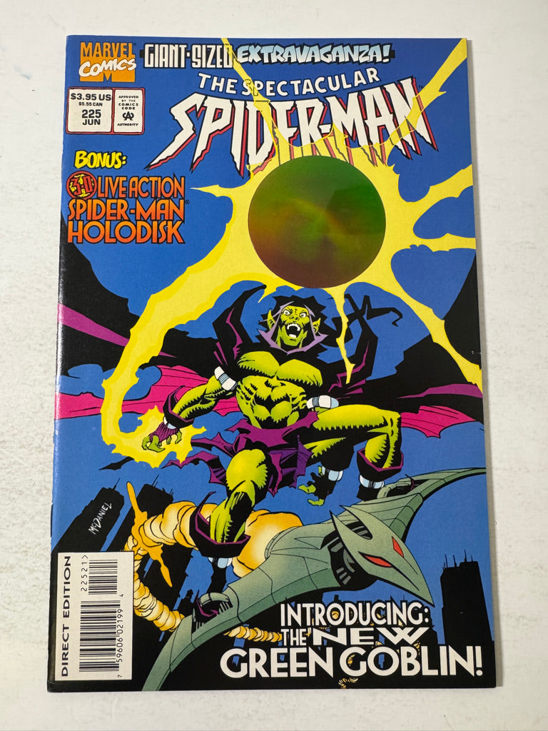 SPECTACULAR SPIDER-MAN #225 NM- Hologram Cover