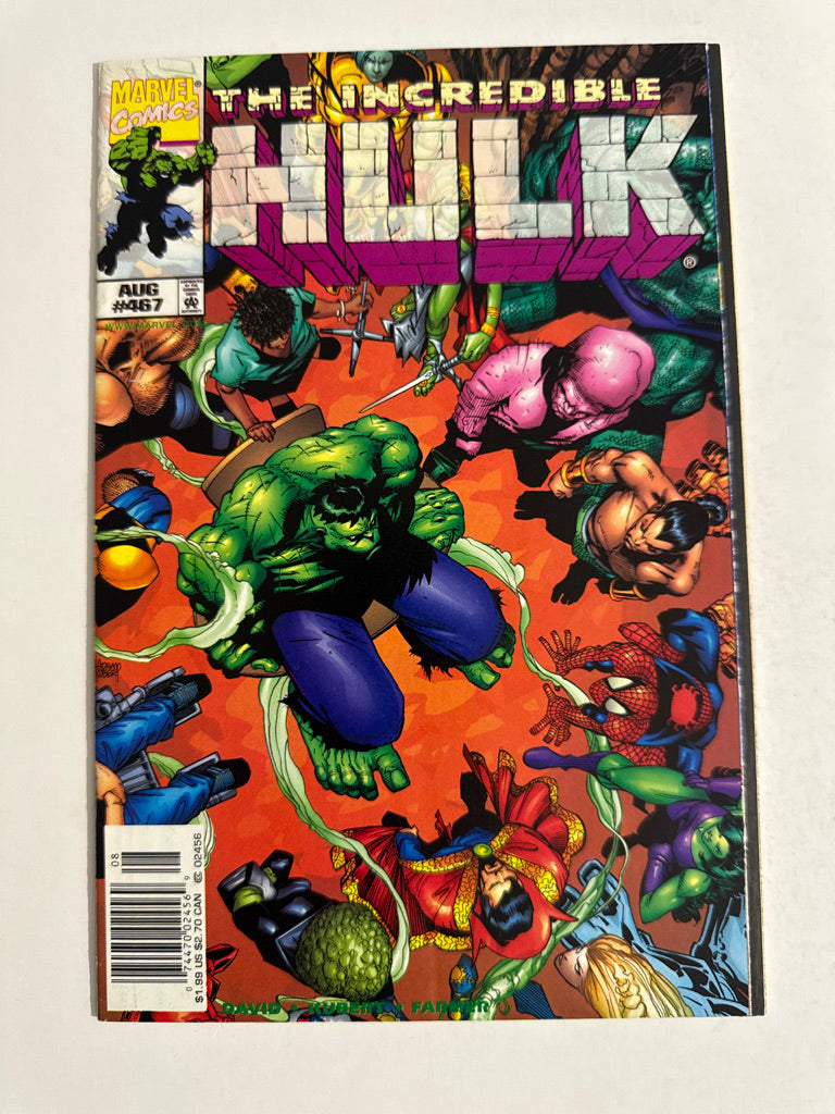 INCREDIBLE HULK #467 VF+ Adam Kubert Cover NEWSSTAND