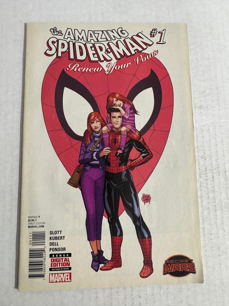 AMAZING SPIDER-MAN RENEW YOUR VOWS #1 VF+ Adam Kubert Cover 1ST APPEARANCE