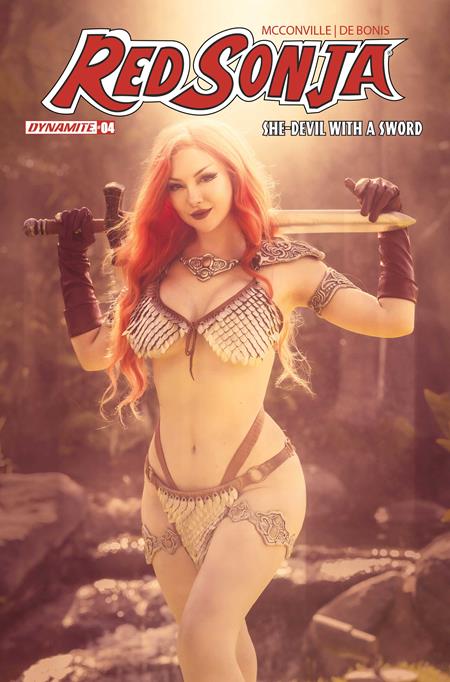 PRE-SALE: RED SONJA SHE DEVIL WITH A SWORD #4 CVR E COSPLAY ASHLYNNE DAE VAR