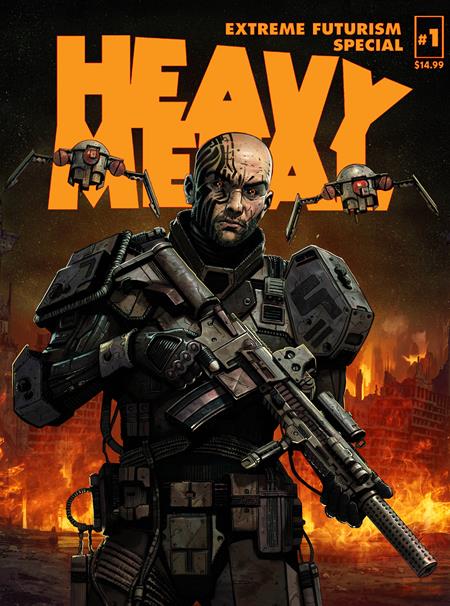 PRE-SALE: HEAVY METAL MAGAZINE SPECIAL EXTREME FUTURISM #1 CVR B SEDAT OEZGEN CARLOS CABRERA VAR (MR)