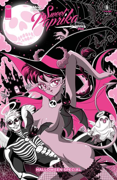 PRE-SALE: MIRKA ANDOLFOS SWEET PAPRIKA BLACK WHITE & PINK HALLOWEEN SPECIAL #1 (OF 2) CVR C MARCO ALBIERO VAR (MR)