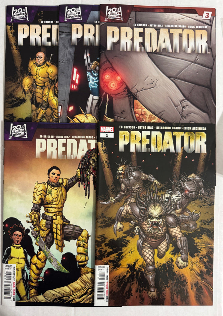 PREDATOR #1-5 Vol 2 NM Camuncoli Cover SET