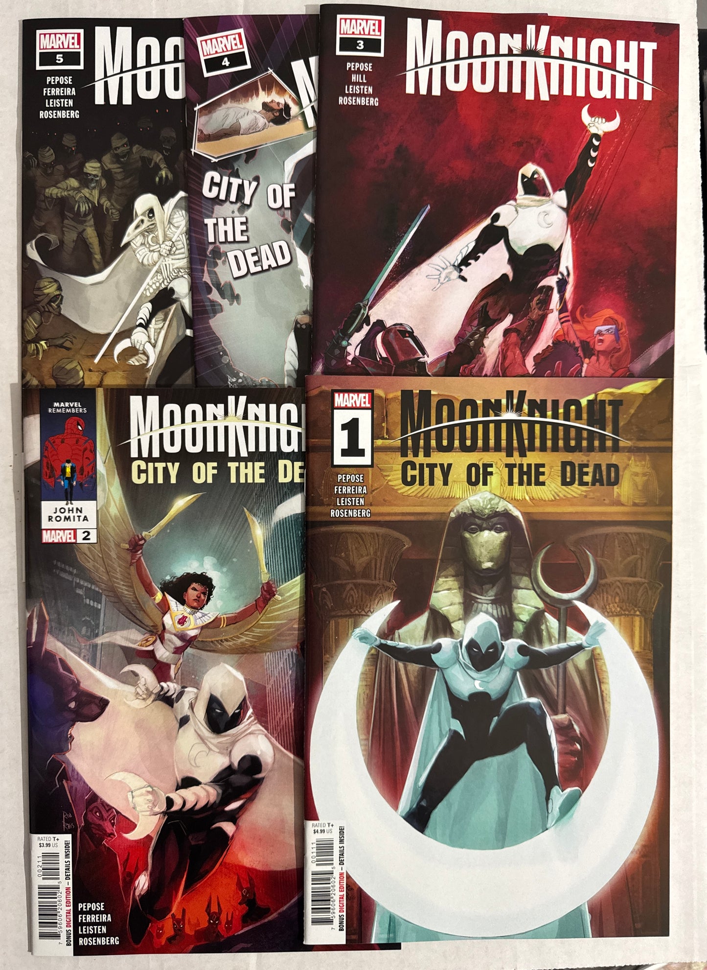 MOON KNIGHT CITY OF THE DEAD #1-5 NM SET 1ST APPEARANCE