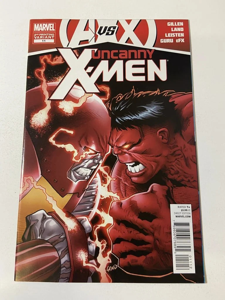 UNCANNY X-MEN #11 Vol 2 NM 2nd Print Greg Land Variant