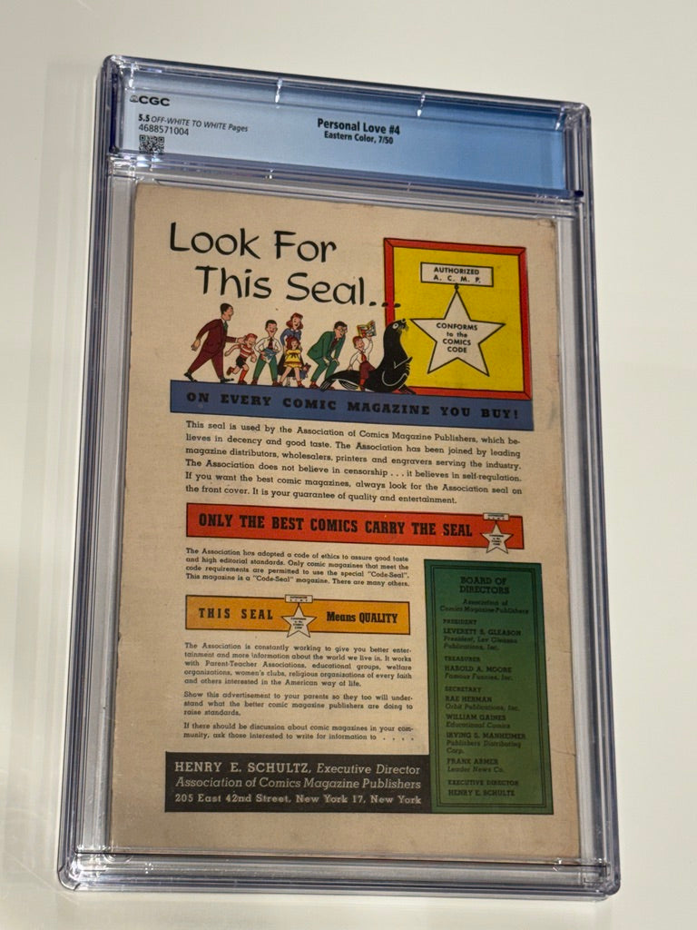 PERSONAL LOVE #4 CGC 5.5