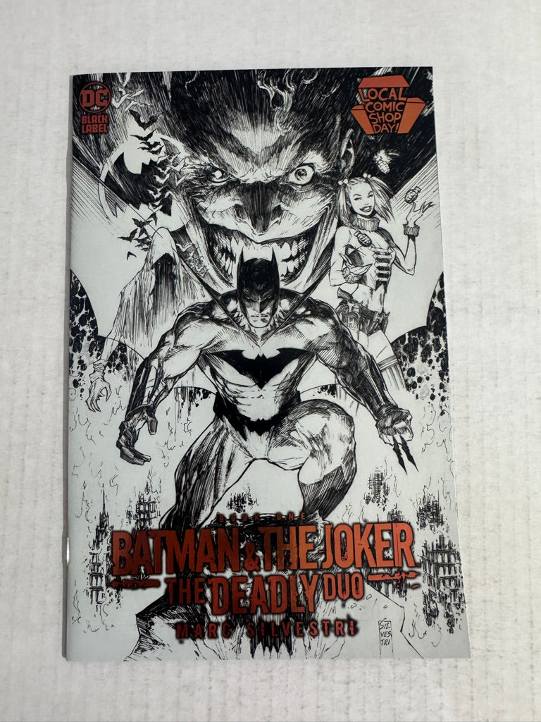 BATMAN & THE JOKER DEADLY DUO #1 NM Marc Silvestri LCSD Foil Sketch Variant