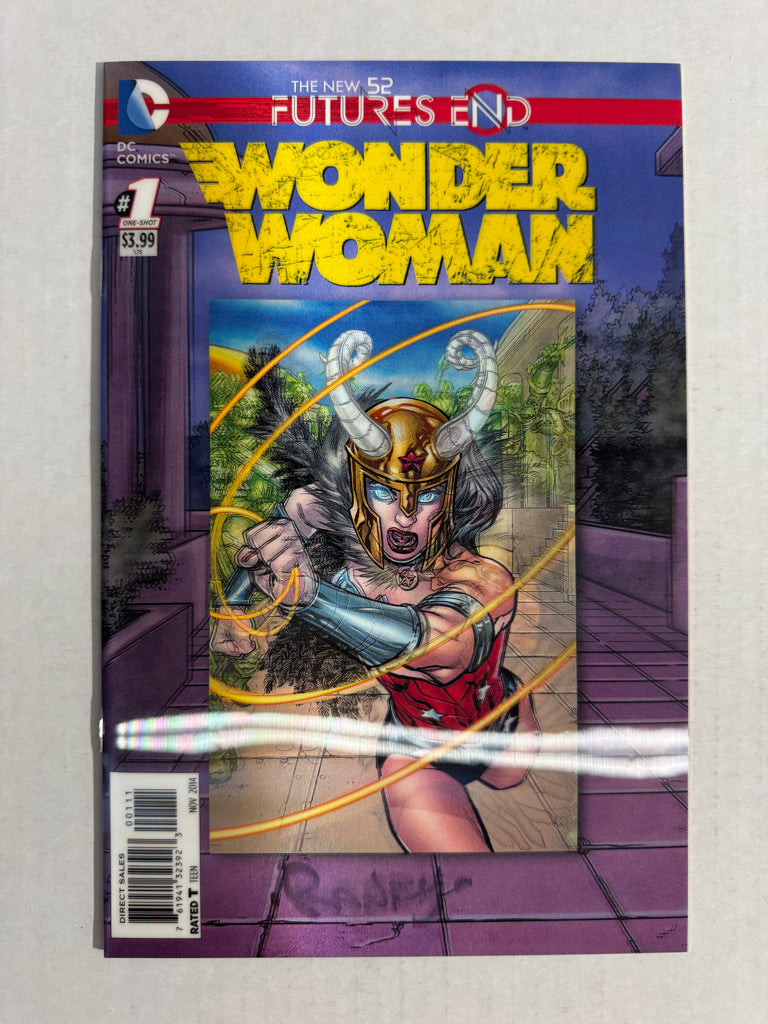 FUTURES END WONDER WOMAN #1 NM Lenticular Cover SIGNED by Tom Raney