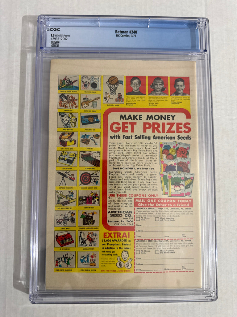 BATMAN #240 CGC 8.5 Neal Adams Cover