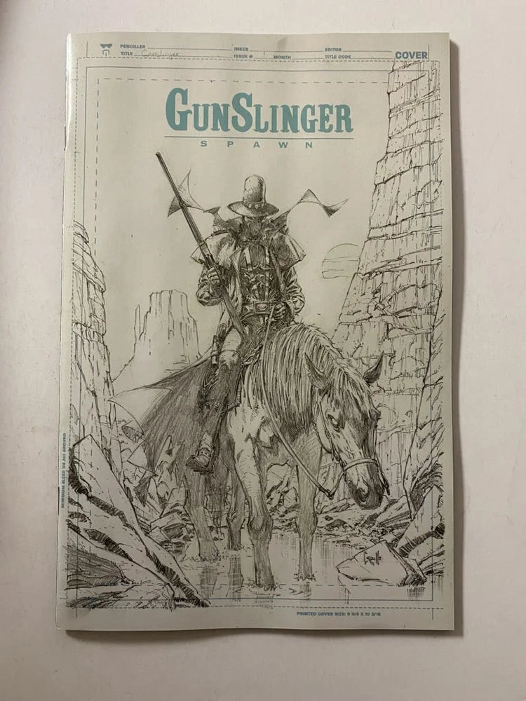 GUNSLINGER SPAWN #1 NM 1:50 Greg Capullo Sketch Variant