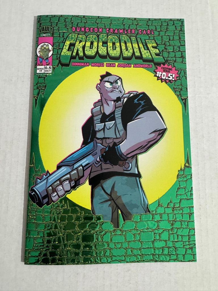 DUNGEON CRAWLER CARL CROCODILE #0.5 NM NYCC Brett Bean Foil Embossed Varaint