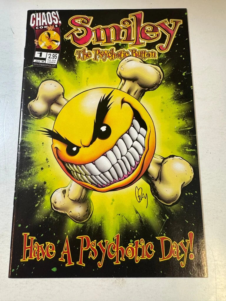 SMILEY THE PSYCHOTIC BUTTON #1 NM-