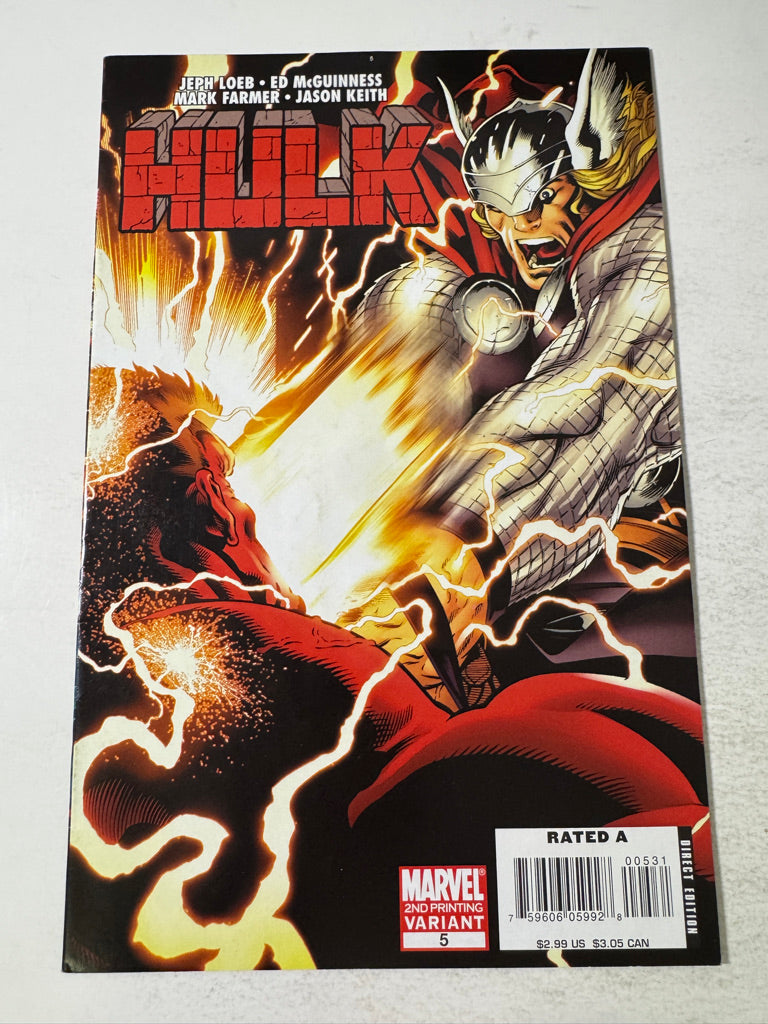 HULK #5 FN/VF 2nd Print Variant