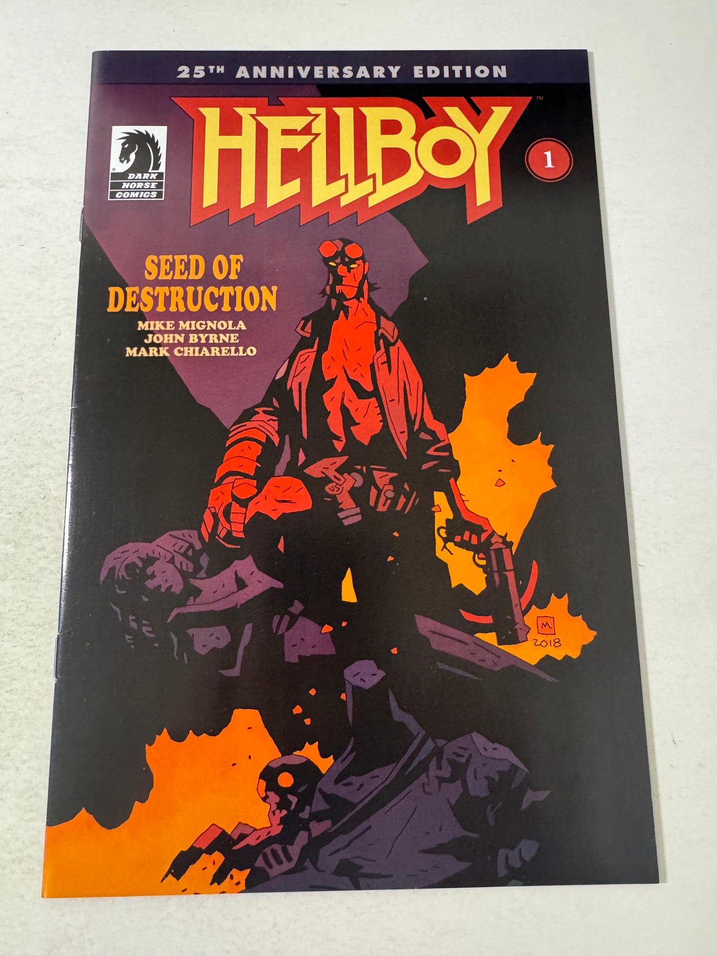 HELLBOY Seed of Destruction #1 NM- 25th Anniversary Mike Mignola Variant