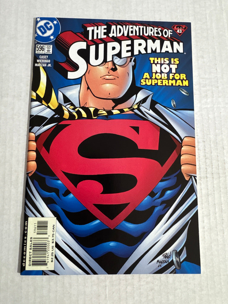 THE ADVENTURES OF SUPERMAN #596 NM- Mike Wieringo Cover RECALLED