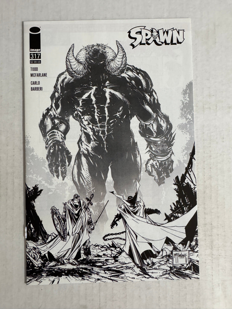 SPAWN #317 NM 1:5 Todd McFarlane B/W Variant