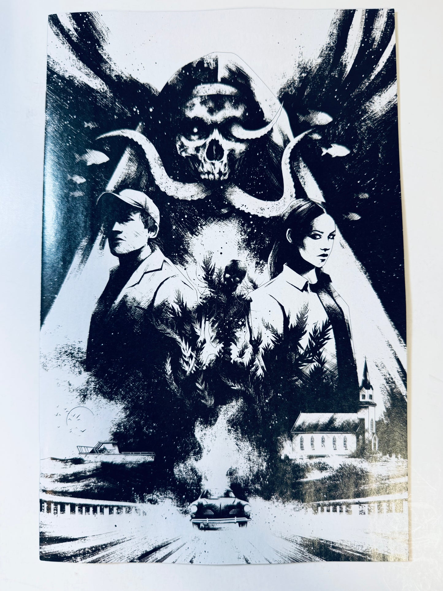 ESTUARY: A GHOST STORY #1 NM Cover E 1:20 Maan House Black & White Variant