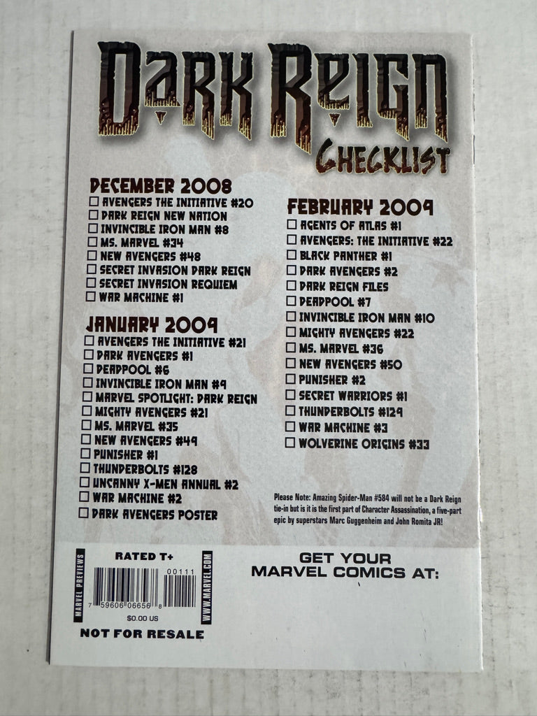 MARVEL PREVIEWS SPECIAL DARK REIGN EDITION NM- 1ST APPEARANCE