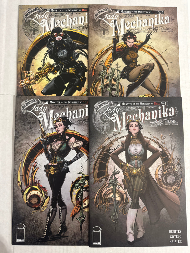 LADY MECHANIKA The Monster of The Ministry of Hell #1-4 NM Joe Benitez Cover SET