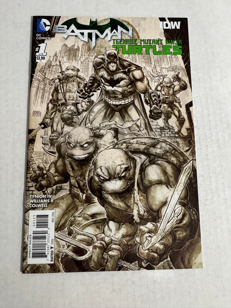 BATMAN TEENAGE MUTANT NINJA TURTLES #1 NM 3rd Print Variant