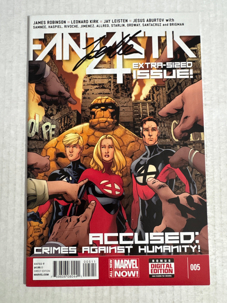 FANTASTIC FOUR #5 Vol 5 NM- SIGNED by Leonard Kirk