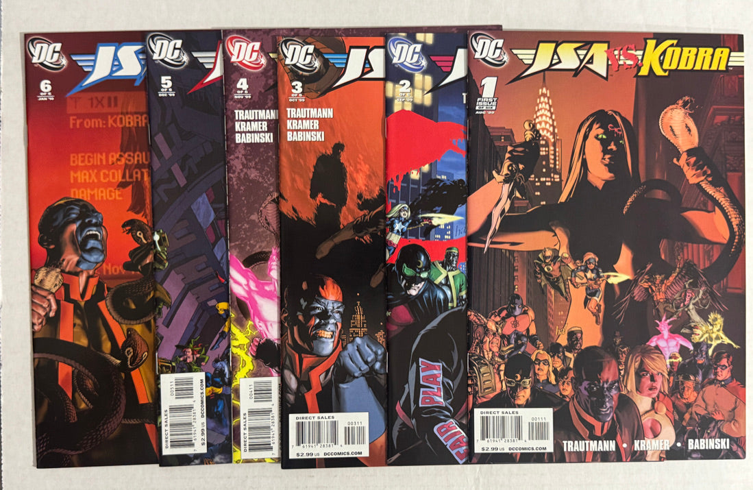 JSA VS KOBRA #1-6 NM Gene Ha Cover SET