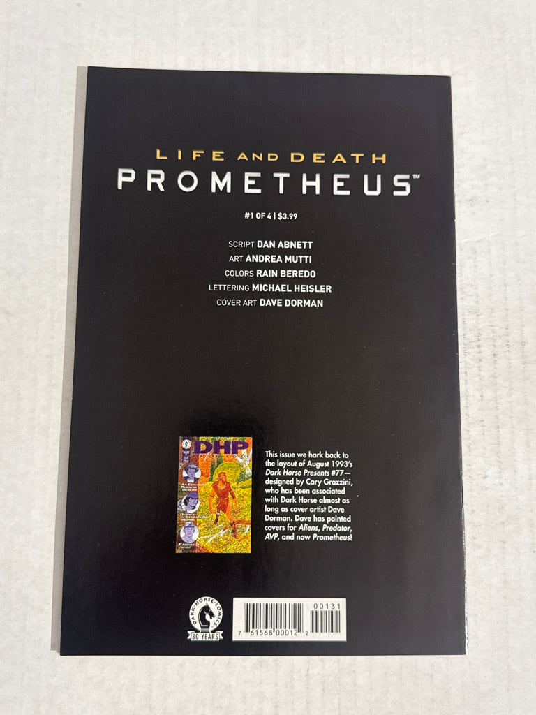 PROMETHEUS Life and Death #1 NM Dave Dorman Variant