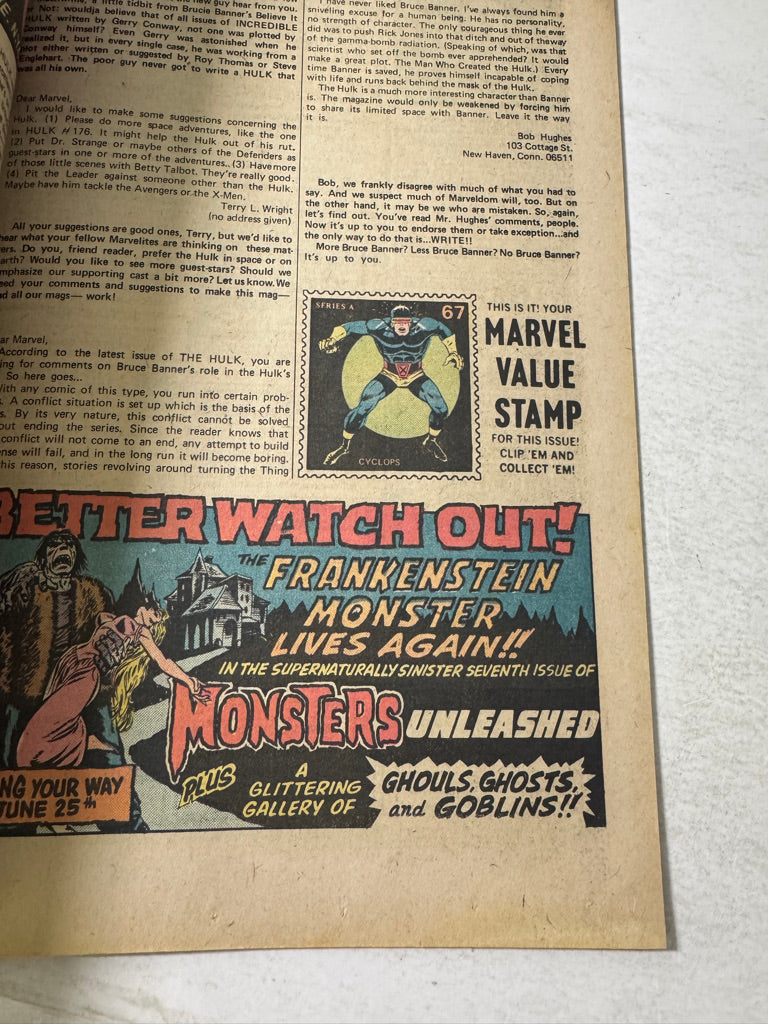INCREDIBLE HULK #180 FN 1ST APPEARANCE