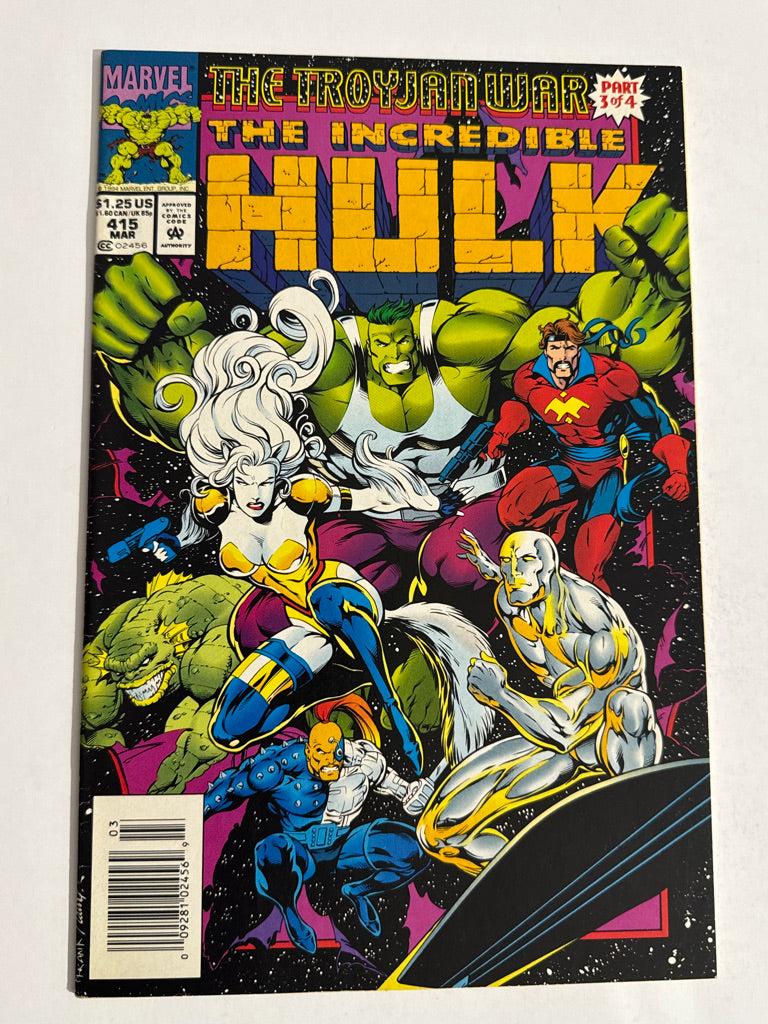 INCREDIBLE HULK #415 VF+ Gary Frank Cover NEWSSTAND