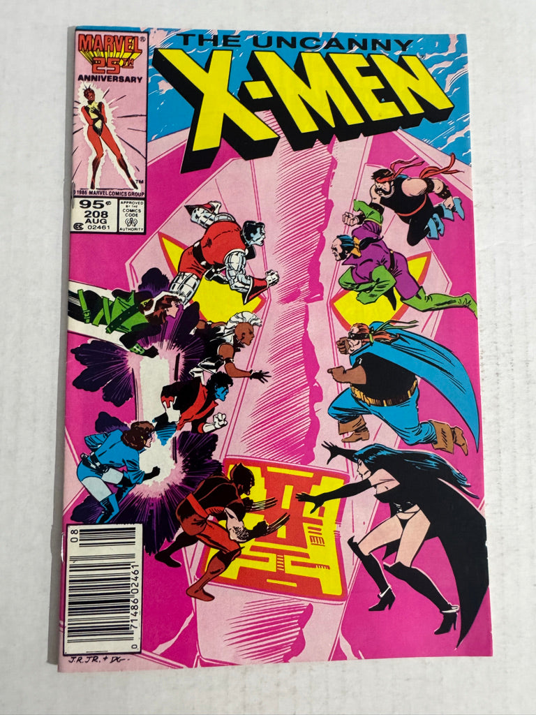 UNCANNY X-MEN #208 VF+ CANADIAN PRICE VARIANT