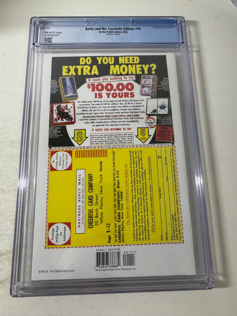 BETTY AND ME #16 9.8 CGC Facsimile
