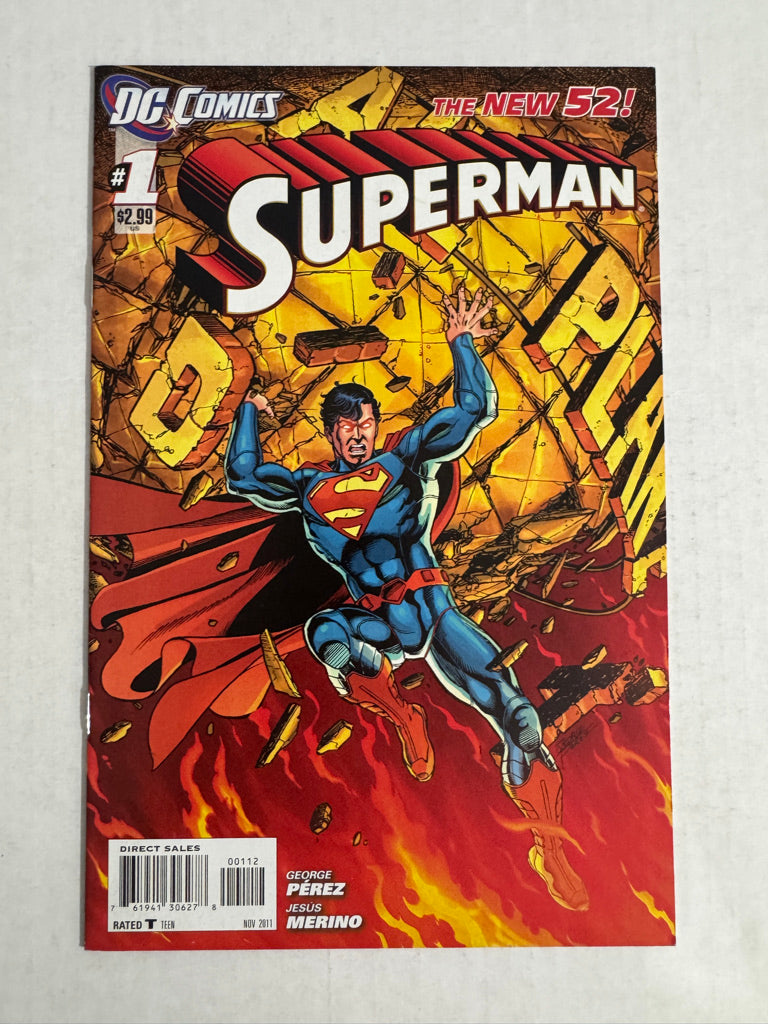 SUPERMAN #1 Vol 3 VF/NM 2nd Print George Perez Variant