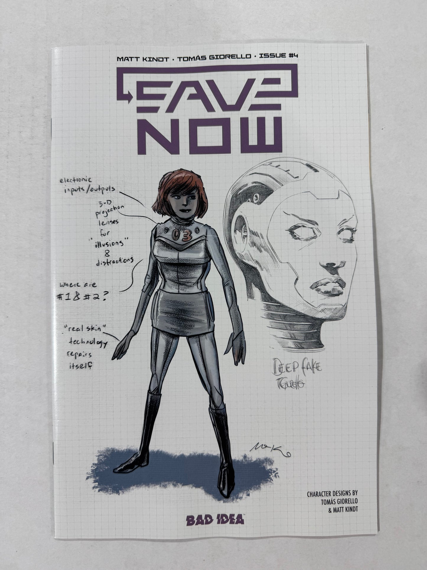 SAVE NOW #4 NM Cover B Matt Kindt Character Design Variant