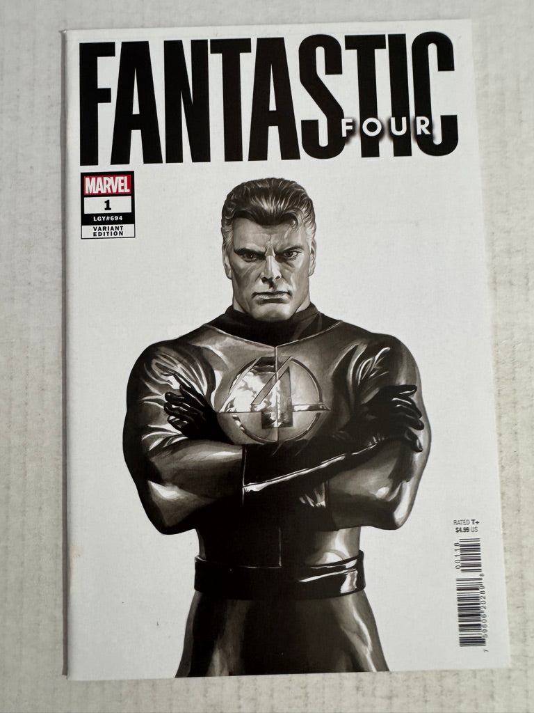 FANTASTIC FOUR #1 Vol 7 NM Alex Ross B/W Variant