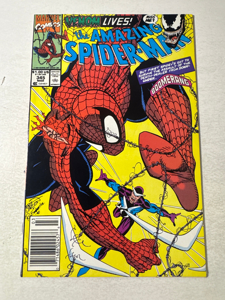 AMAZING SPIDER-MAN #345 VF- NEWSSTAND 1ST APPEARANCE