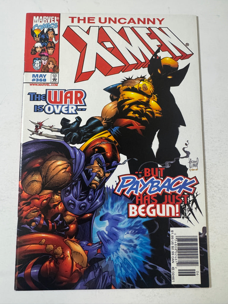 UNCANNY X-MEN #368 VF+ Adam Kubert Cover NEWSSTAND