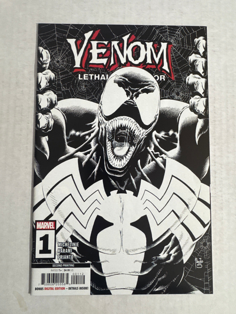 VENOM Lethal Protector Vol 3 #1 NM 2nd Print B/W Variant