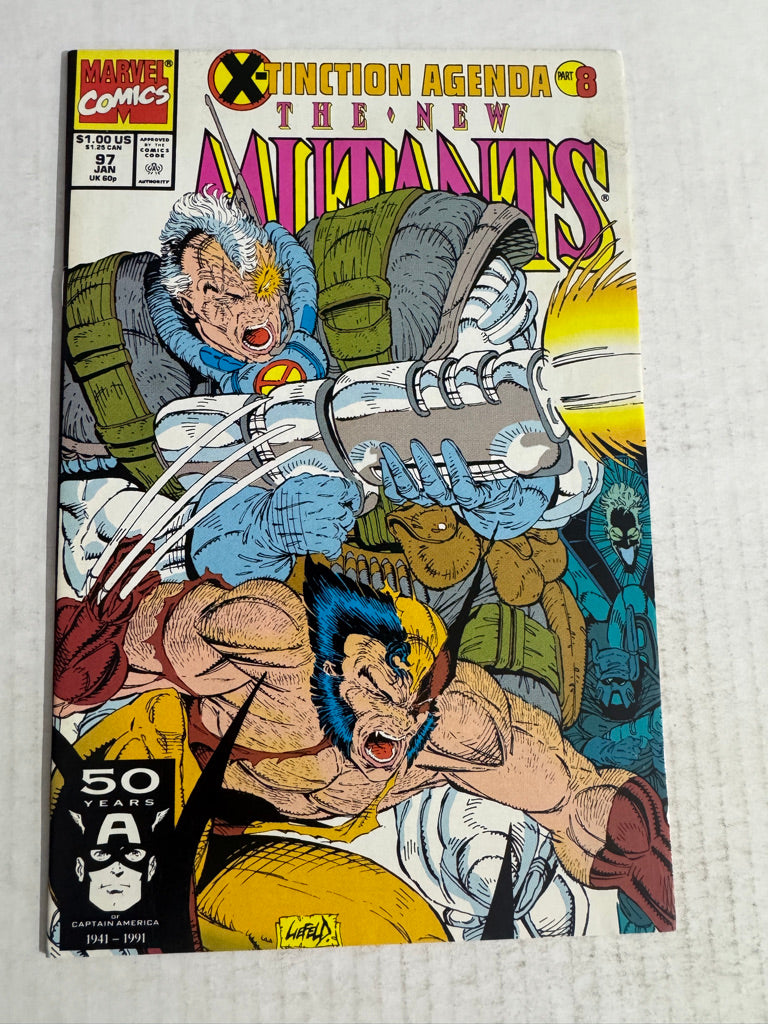 NEW MUTANTS #97 VF Rob Liefeld Cover