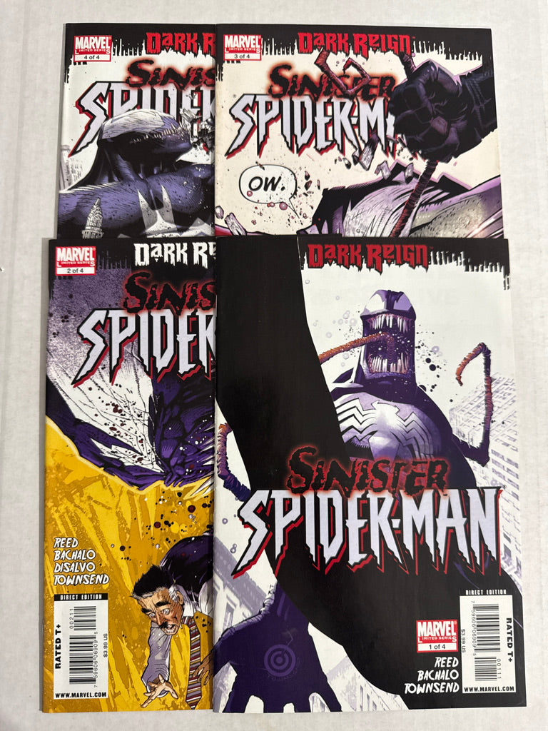 DARK REIGN SINISTER SPIDER-MAN #1-4 VF/NM SET Chris Bachalo Covers