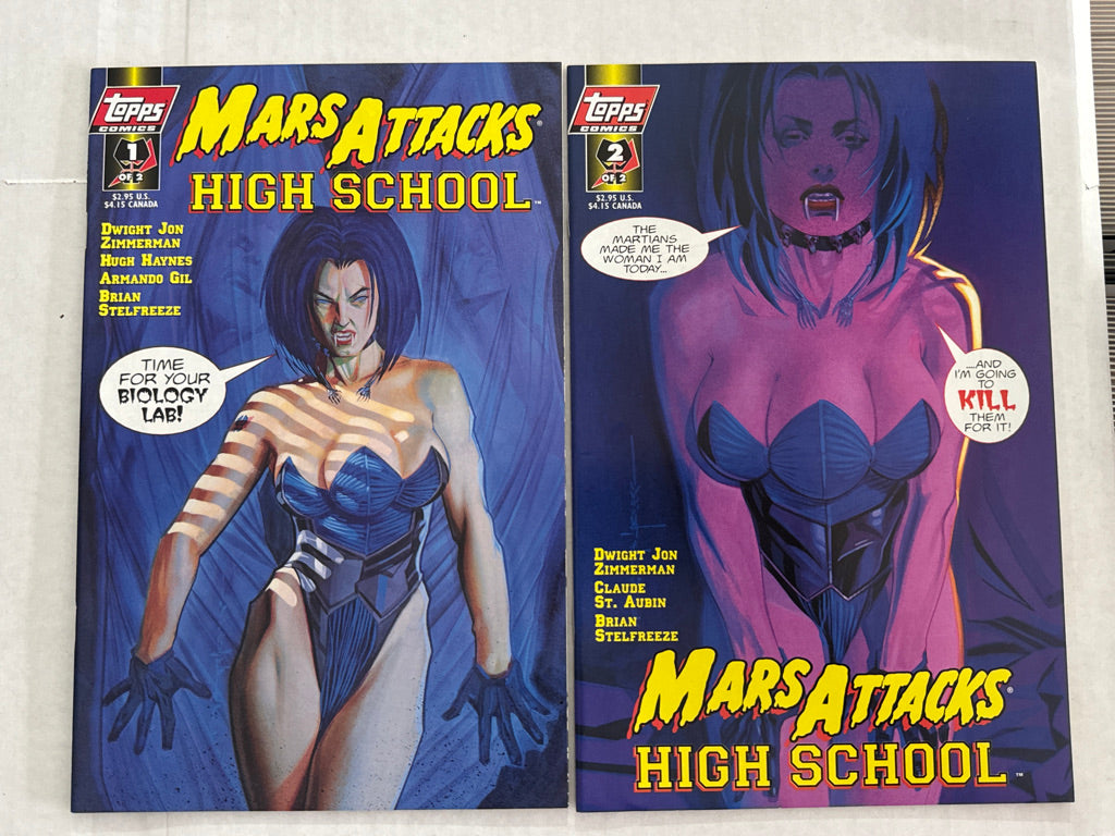 MARS ATTACKS HIGH SCHOOL #1-2 NM SET