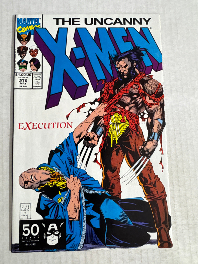 UNCANNY X-MEN #276 NM- Jim Lee Cover