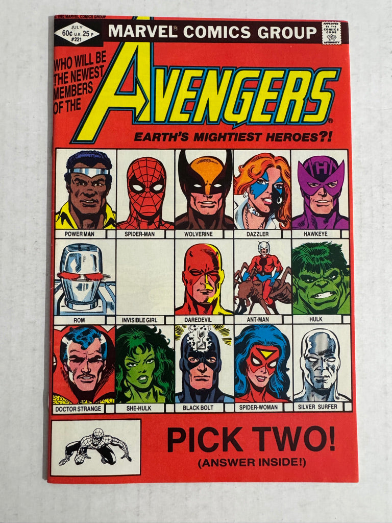 AVENGERS #221 VF+