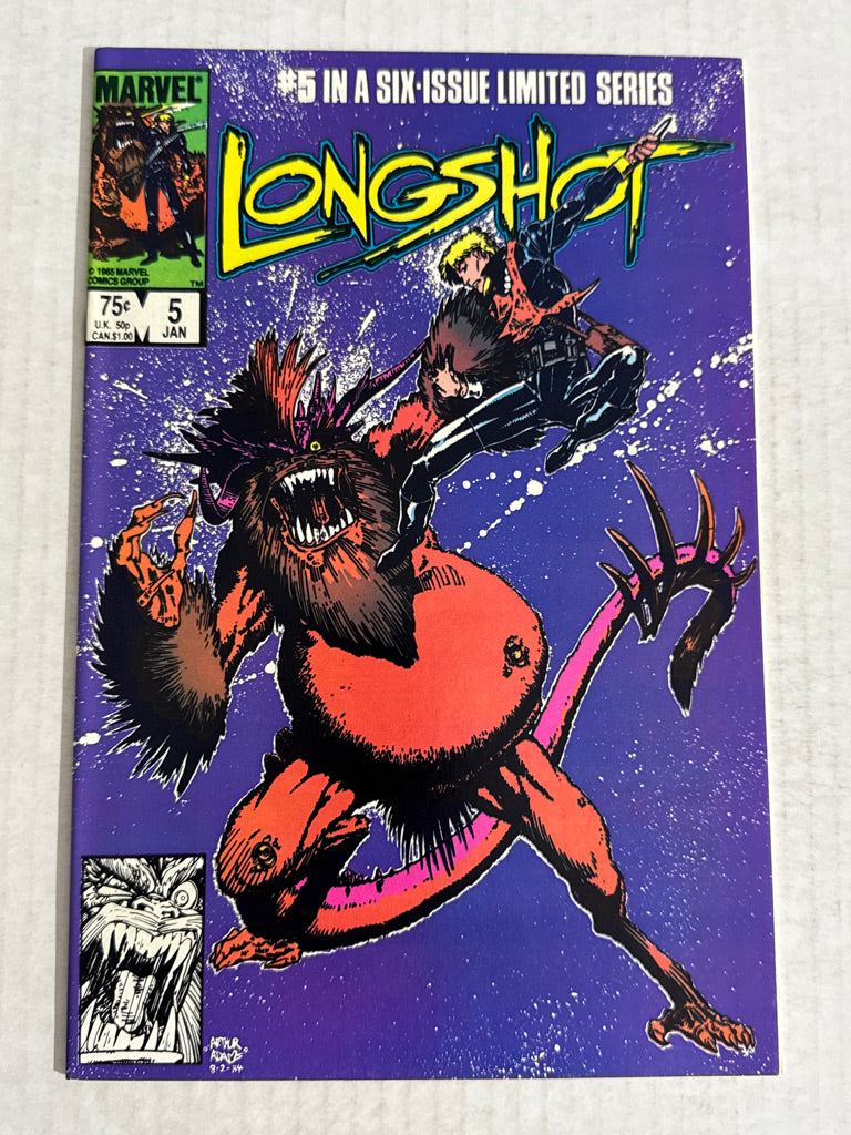 LONGSHOT #5 VF/NM Arthur Adams Cover