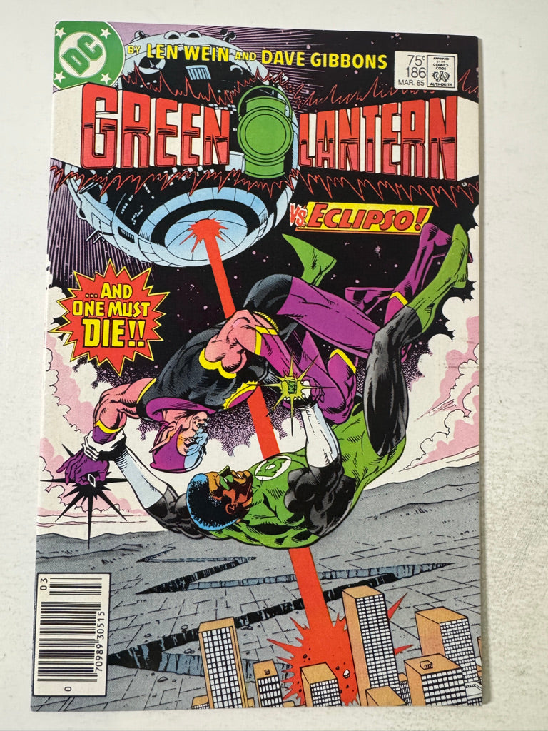 GREEN LANTERN #186 VF/NM NEWSSTAND