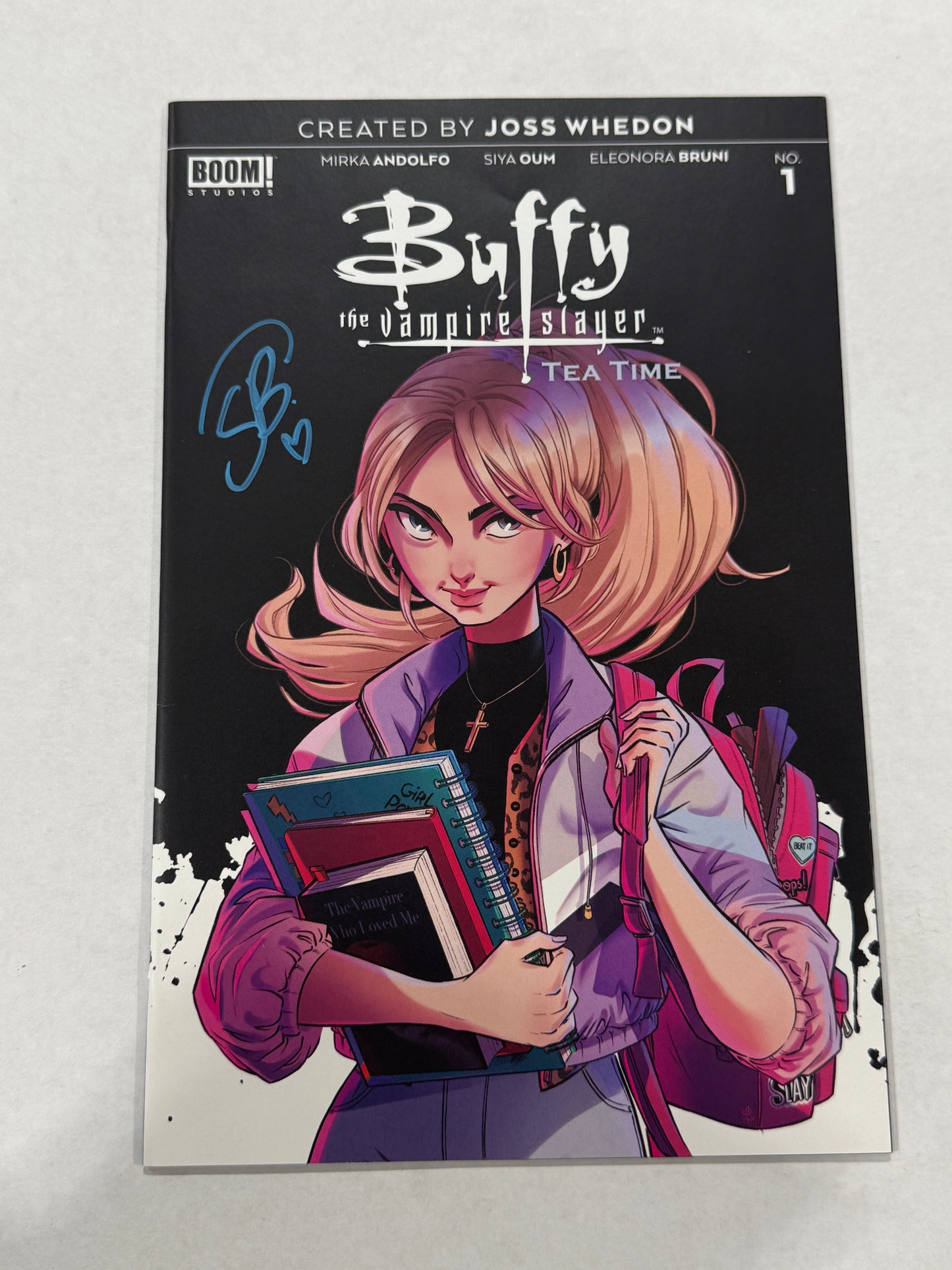 BUFFY THE VAMPIRE SLAYER Tea Time #1 NM- 1:10 Sweeney Boo Variant SIGNED