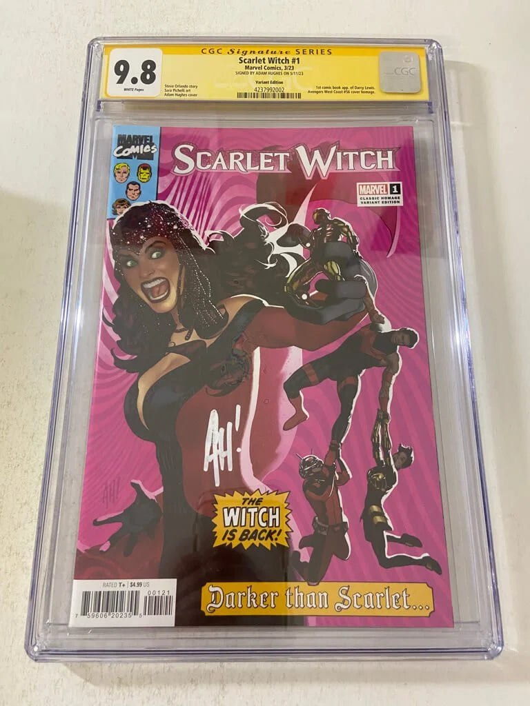 SCARLET WITCH #1 9.8 CGC SS Adam Hughes Variant SIGNED