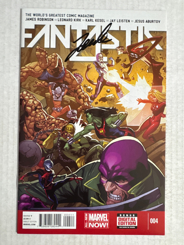 FANTASTIC FOUR #4 Vol 5 NM- SIGNED by Leonard Kirk