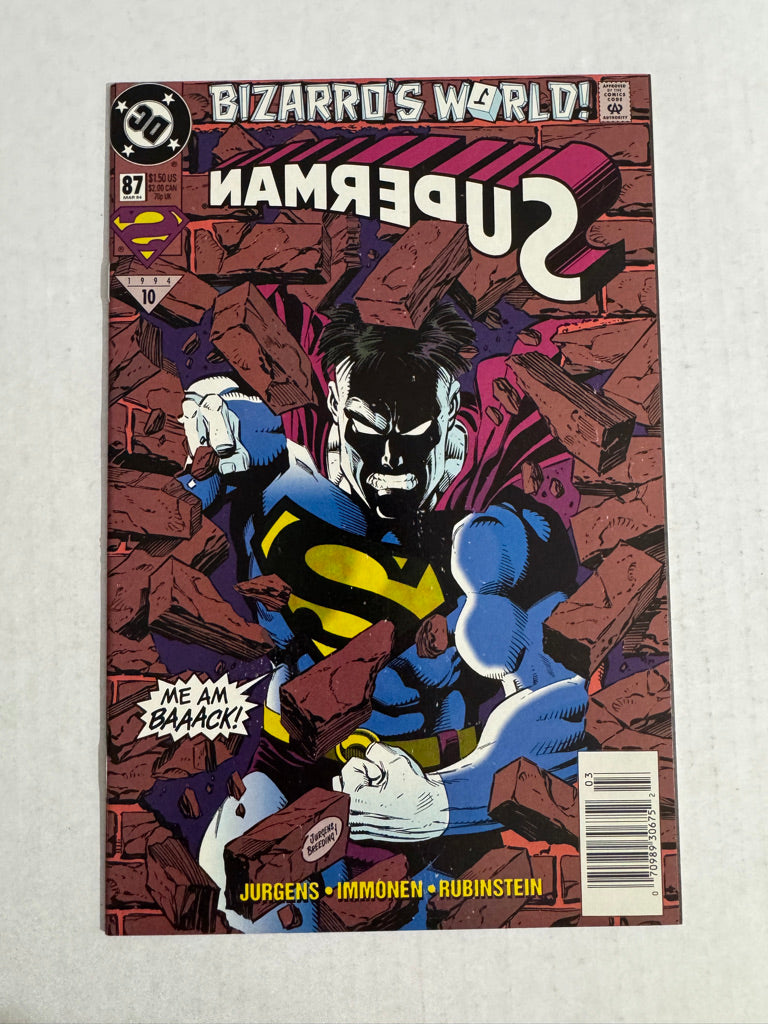SUPERMAN #87 Vol 2 VF+ NEWSSTAND