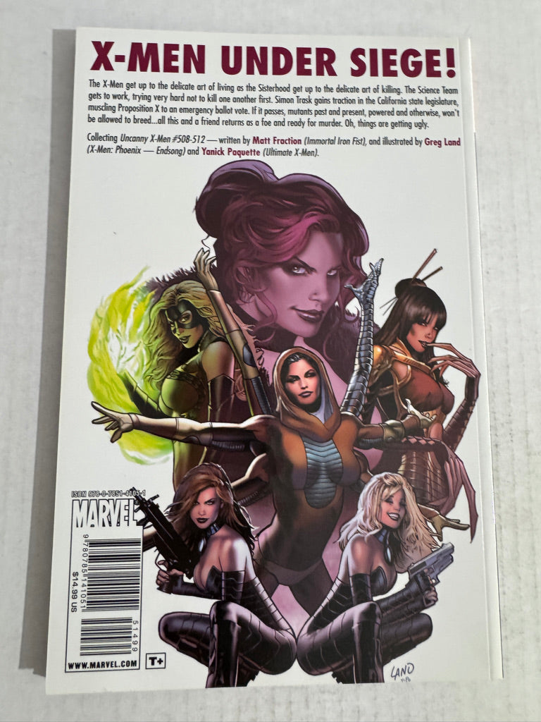 UNCANNY X-MEN Sisterhood TPB OOP NM Greg land Cover