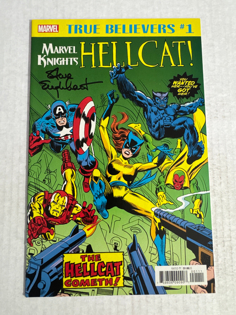 AVENGERS #144 NM True Believers Hellcat Variant SIGNED by Steve Englehart